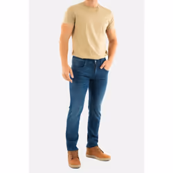 Jean Replay pour Hommes avec Power Stretch - Bleu - Slim - Taille standard