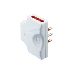 Rosi - Space save triple adapter 16a 2p 2p+t white color rs78132