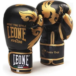 Gants de boxe Muay Thaï - LEONE - Homme - Cuir de buffle - Doublure satin - Fermeture rapide