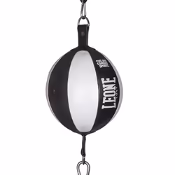 Sac de frappe - Leone - Double end ball - Cuir - 22 cm - Noir/blanc