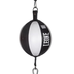 Sac de frappe - Leone - Double end ball - Cuir - 22 cm - Noir/blanc