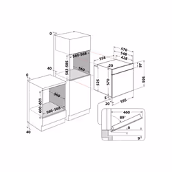 Hotpoint FA3 840 H IX HA 66 L 2900 W A+ Acier inoxydable
