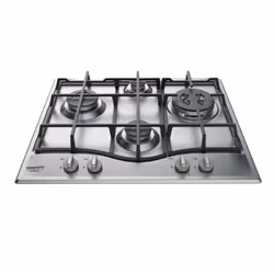 Hotpoint PCN 641 T/IX/HAR, Acier inoxydable, Intégré, 60 cm, Gaz, Acier inoxydable, 4 zone(s)
