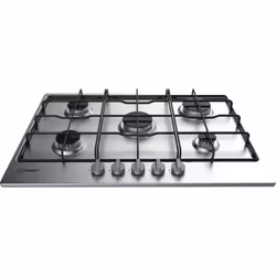 Indesit THP 752 IX/I, Acier inoxydable, Intégré, 73 cm, Gaz, Acier inoxydable, 5 zone(s)