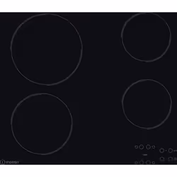 Indesit AAR 160 C, Noir, Intégré, 58 cm, Céramique, Verre-céramique, 4 zone(s)