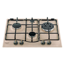 Hotpoint PCN 640 T (AV) R /HA Noir, Bronze, Avoine Intégré 60 cm Gaz 4 zone(s)