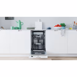 Indesit DSIC 3M19, Entièrement intégré, Compact (45 cm), Blanc, Boutons, 1,3 m, 1,55 m