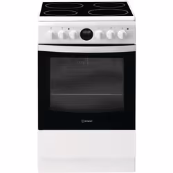 Indesit IS5V5CCW/E, Cuisinière, Blanc, Boutons, Rotatif, Devant, Électronique, Bas