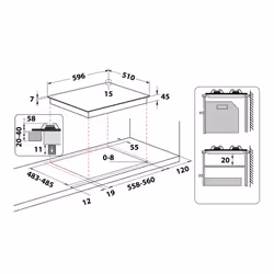 Hotpoint HAGD 61S/MR Miroir Intégré 60 cm Gaz 4 zone(s) - Vue supplémentaire 9