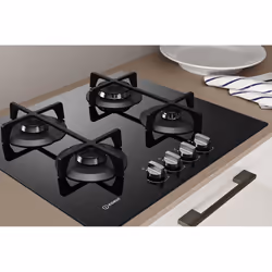 Indesit ING 61T/BK Noir Intégré 59 cm Gaz 4 zone(s) - Vue supplémentaire 10