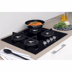 Indesit ING 61T/BK Noir Intégré 59 cm Gaz 4 zone(s) - Vue supplémentaire 11