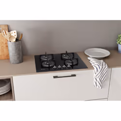 Indesit ING 61T/BK Noir Intégré 59 cm Gaz 4 zone(s) - Vue supplémentaire 7