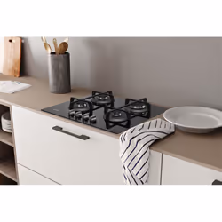 Indesit ING 61T/BK Noir Intégré 59 cm Gaz 4 zone(s) - Vue supplémentaire 8