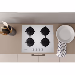 Indesit ING 61T/WH Blanc Intégré 59 cm Gaz 4 zone(s)