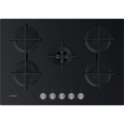 Indesit ING 72T/BK Noir Intégré 73 cm Gaz 5 zone(s)