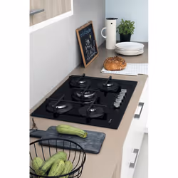 Indesit ING 72T/BK Noir Intégré 73 cm Gaz 5 zone(s) - Vue supplémentaire 9
