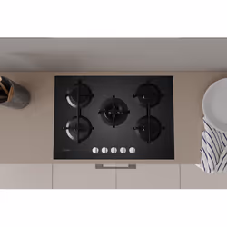 Indesit ING 72T/BK Noir Intégré 73 cm Gaz 5 zone(s)