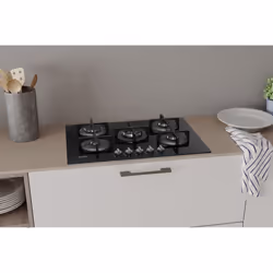 Indesit ING 72T/BK Noir Intégré 73 cm Gaz 5 zone(s)