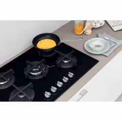 Indesit ING 72T/BK Noir Intégré 73 cm Gaz 5 zone(s) - Vue supplémentaire 7