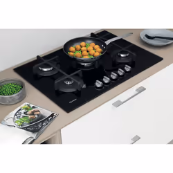 Indesit ING 72T/BK Noir Intégré 73 cm Gaz 5 zone(s) - Vue supplémentaire 8
