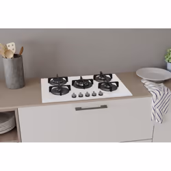 Indesit ING 72T/WH Blanc Intégré 73 cm Gaz 5 zone(s) - Vue supplémentaire 4