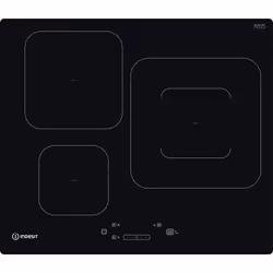 Indesit IS 55Q60 NE, Noir, Intégré, 59 cm, Plaque avec zone à induction, Verre-céramique, 3 zone(s)