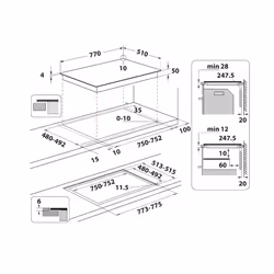 Hotpoint HB 0577B NE Noir Intégré 77 cm Plaque avec zone à induction 4 zone(s) - Vue supplémentaire 12
