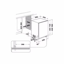 Hotpoint HI 5030 WEF Entièrement intégré 14 couverts D - Vue supplémentaire 17
