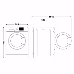 Hotpoint Active NDB 10736 WA IT machine à laver avec sèche linge Pose libre Charge avant Blanc D - Vue supplémentaire 8
