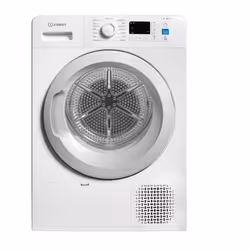 Indesit YTN M10 81 FR, Pose libre, Charge avant, Pompe à chaleur, Blanc, Boutons, Rotatif, 120 L