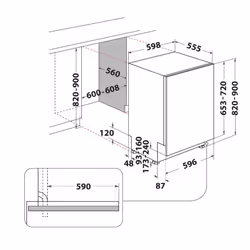 Hotpoint H2I HRD526 S Pose libre 14 couverts E - Vue supplémentaire 6