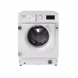 Hotpoint BI WDHG 861485 EU, Charge avant, Intégré, Blanc, Gauche, Blanc, Boutons, Rotatif