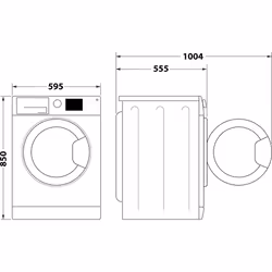 Indesit BDE 96436 WKV IT machine à laver avec sèche linge Pose libre Charge avant Blanc D - Vue supplémentaire 8