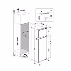 Hotpoint T 16 A2 D/HA 2 Intégré 239 L E Gris - Vue supplémentaire 4