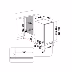 Indesit DI9E 2B10 Entièrement intégré 9 couverts F - Vue supplémentaire 10