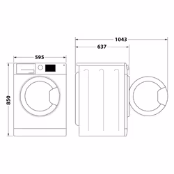Hotpoint Active 40 NF86WK IT Lave-linge Frontal 8 kg 1400 tr/min Blanc - Vue supplémentaire 5