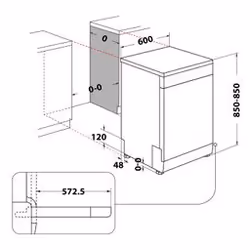 Indesit I0FD641AX Lave-vaisselle Sous comptoir 14 couverts C - Vue supplémentaire 5