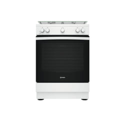 Indesit IS67G1KMW/E/1 Cuisinière Gaz Noir, Blanc A+