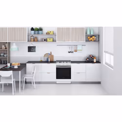 Indesit IS67G1KMW/E/1 Cuisinière Gaz Noir, Blanc A+ - Vue supplémentaire 8