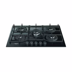 Hotpoint HAGS 72F/BK 1 Plaque de cuisson gaz 5 zones 73 cm encastrable Noir - Vue supplémentaire 2