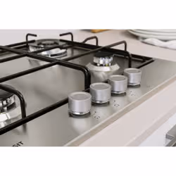 Indesit THP 642 W/IX/I 1 Acier inoxydable Intégré 60 cm Gaz 4 zone(s) - Vue supplémentaire 3
