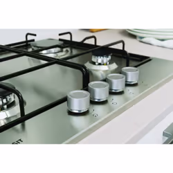 Indesit THP 642 IX/I 1 Acier inoxydable Intégré 60 cm Gaz 4 zone(s) - Vue supplémentaire 3