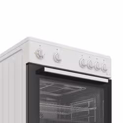 Indesit I6G5KCW four et cuisinière Electrique Plaque avec zone à induction Blanc, Noir - Vue supplémentaire 5