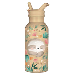 Gourde pour enfant en inox isotherme 350 ml, Animaux Beige  20 x 7 cm