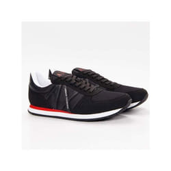 Basket Armani Exchange - Homme - Textile - Noir - Lacets