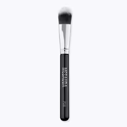 MESAUDA F06 Flat Foundation, Pinceau fond de teint, Plat, Fin, Synthétique, Noir, Argent, Bois