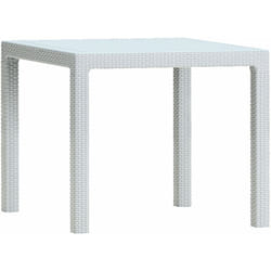 Table de résine carrée.