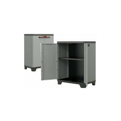 Armoire à faible résine léchable 1 étagère et 2 portes de base Keter