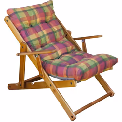 Chaise en bois massif réchauffé avec harmonie 3 positions coussin que vous voulez l'appeler fauteuil ou pont, ce qui compte, ...