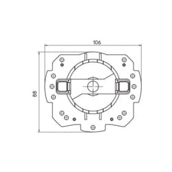 Support rapide MO5 en plastique pour flanc zf max. 20Nm Came YM0113